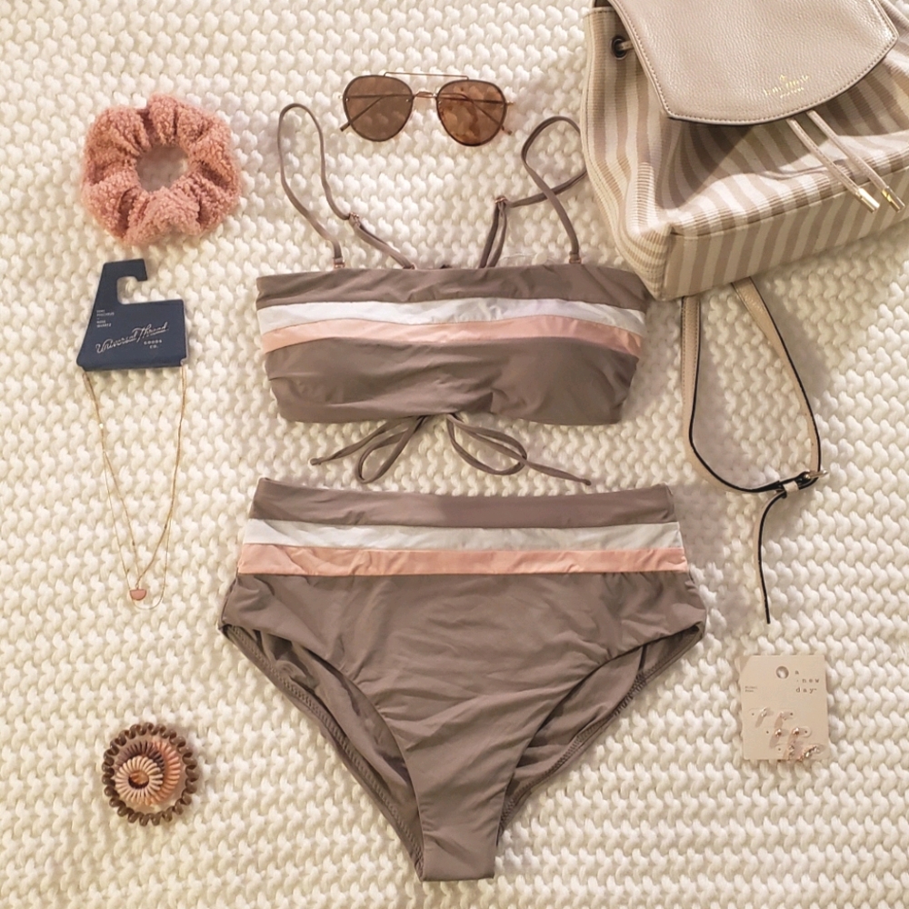 Anthropologie Radio Fiji Striped Bikini